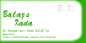 balazs kada business card